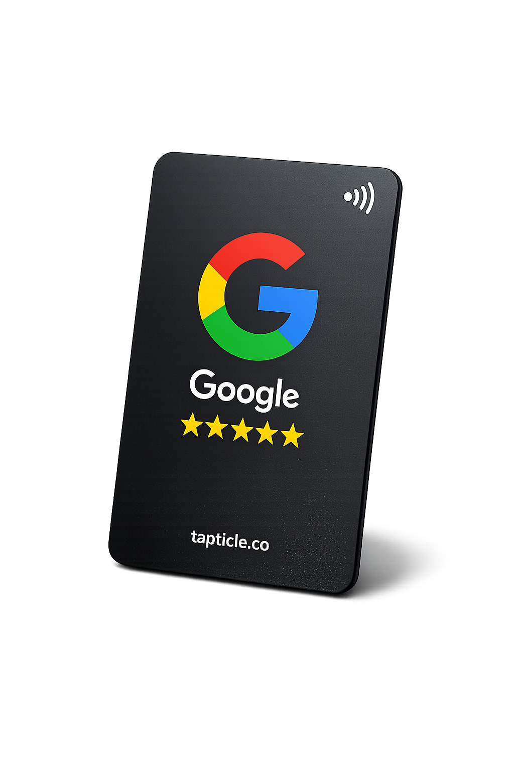 Tapticle NFC Google Review Card in black