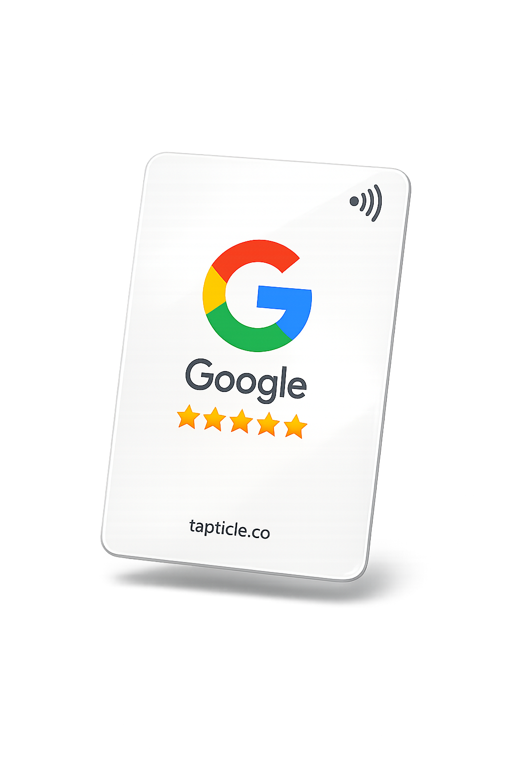 Tapticle Glossy White NFC Google Review Card