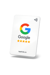 Tapticle Glossy White NFC Google Review Card