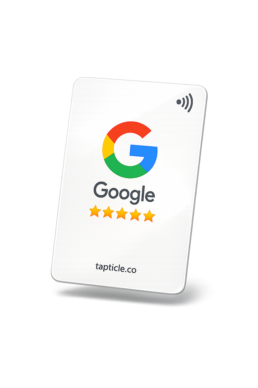 Tapticle Glossy White NFC Google Review Card